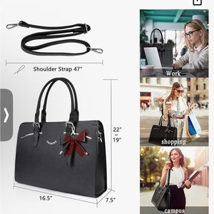Briefcase for Women Laptop Tote bag fits 15.6 inch per Amazon description